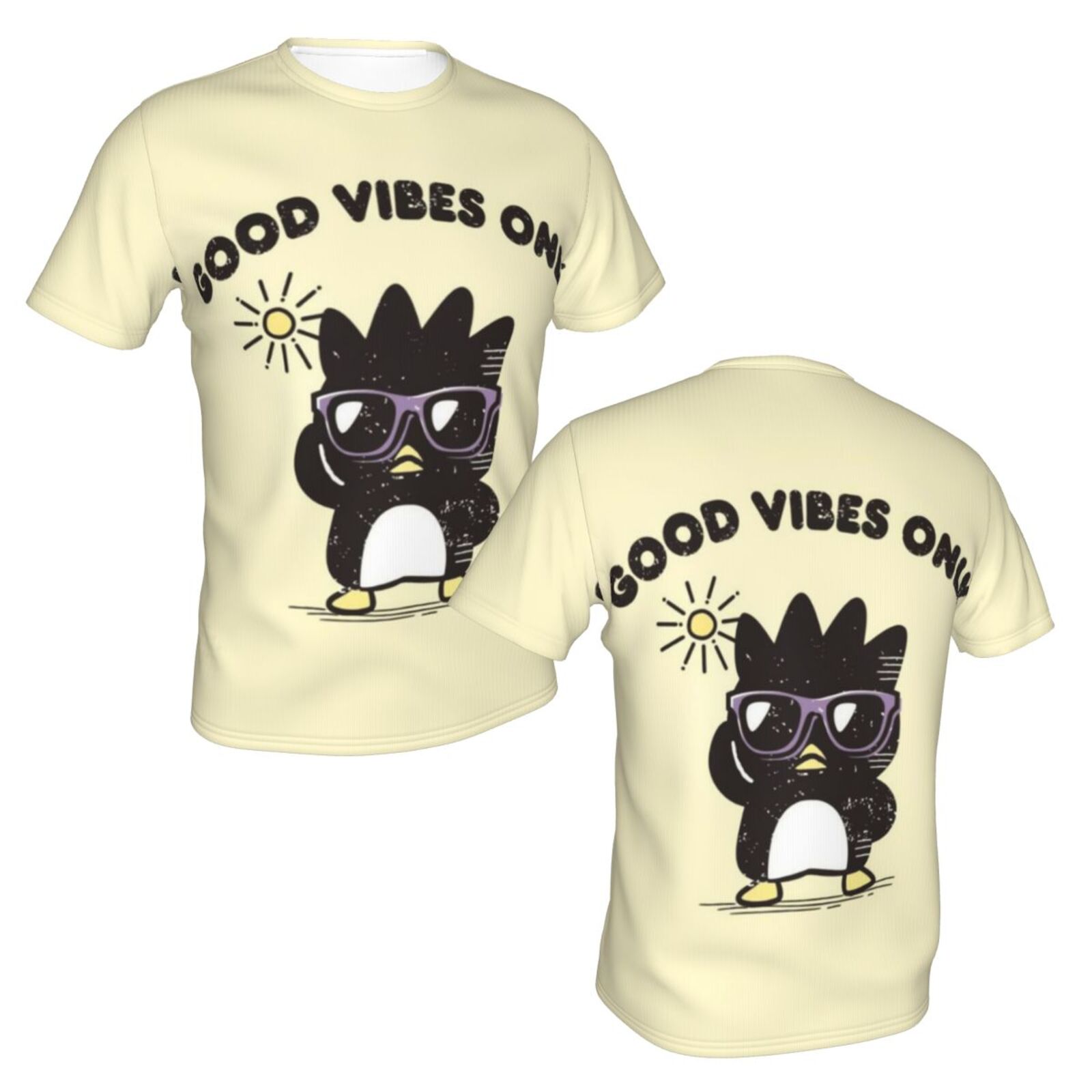 Unisex Badtz Maru T Shirts 3D Printed Short Sleeve Shirts Casual Graphics Tees For Adult Men Women